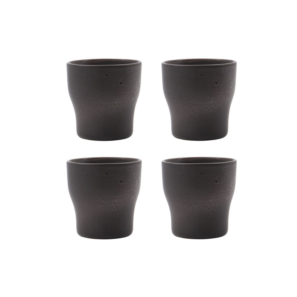 4er-Set Thermobecher 'Liss' Dunkelgrau