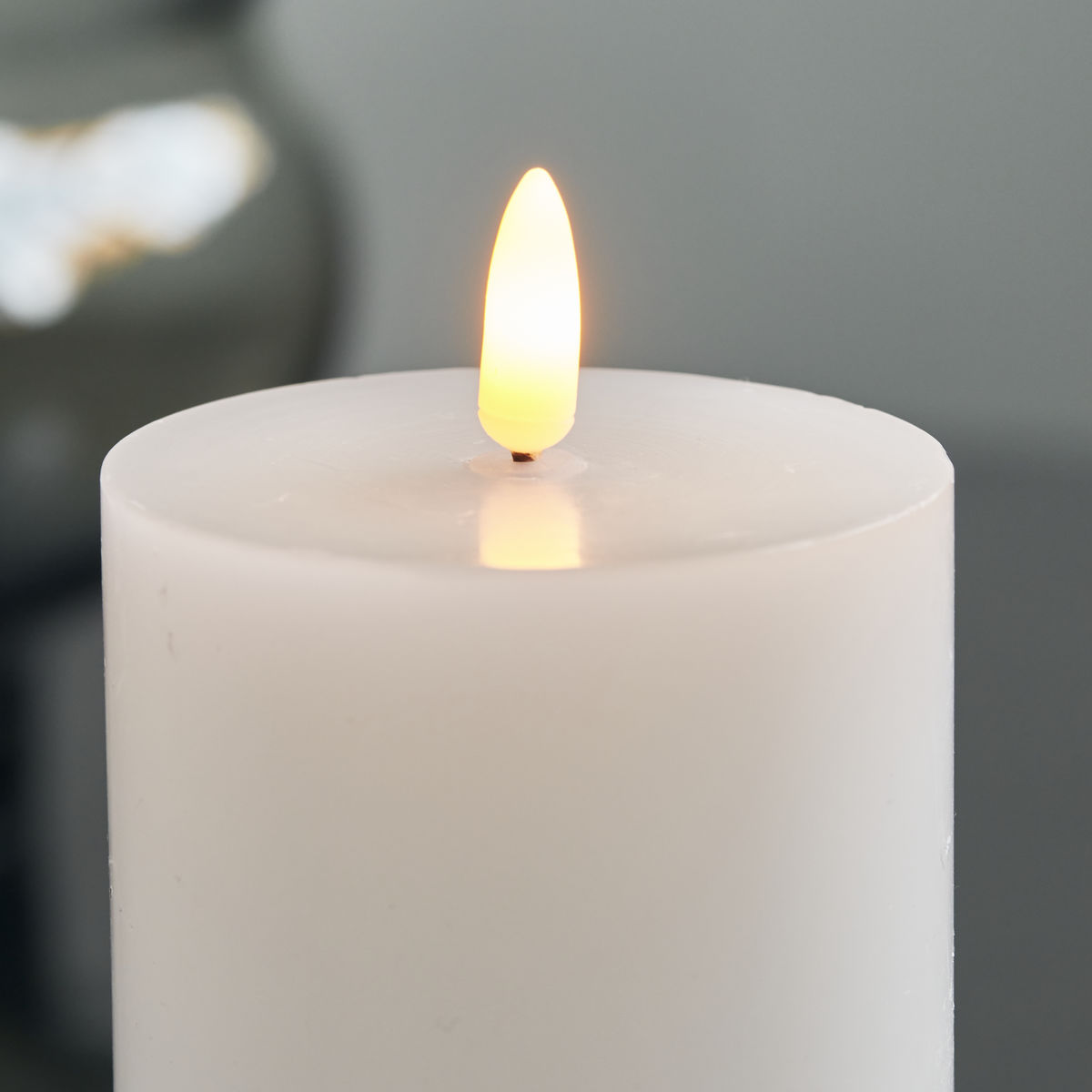 Kerze, LED, Weiß