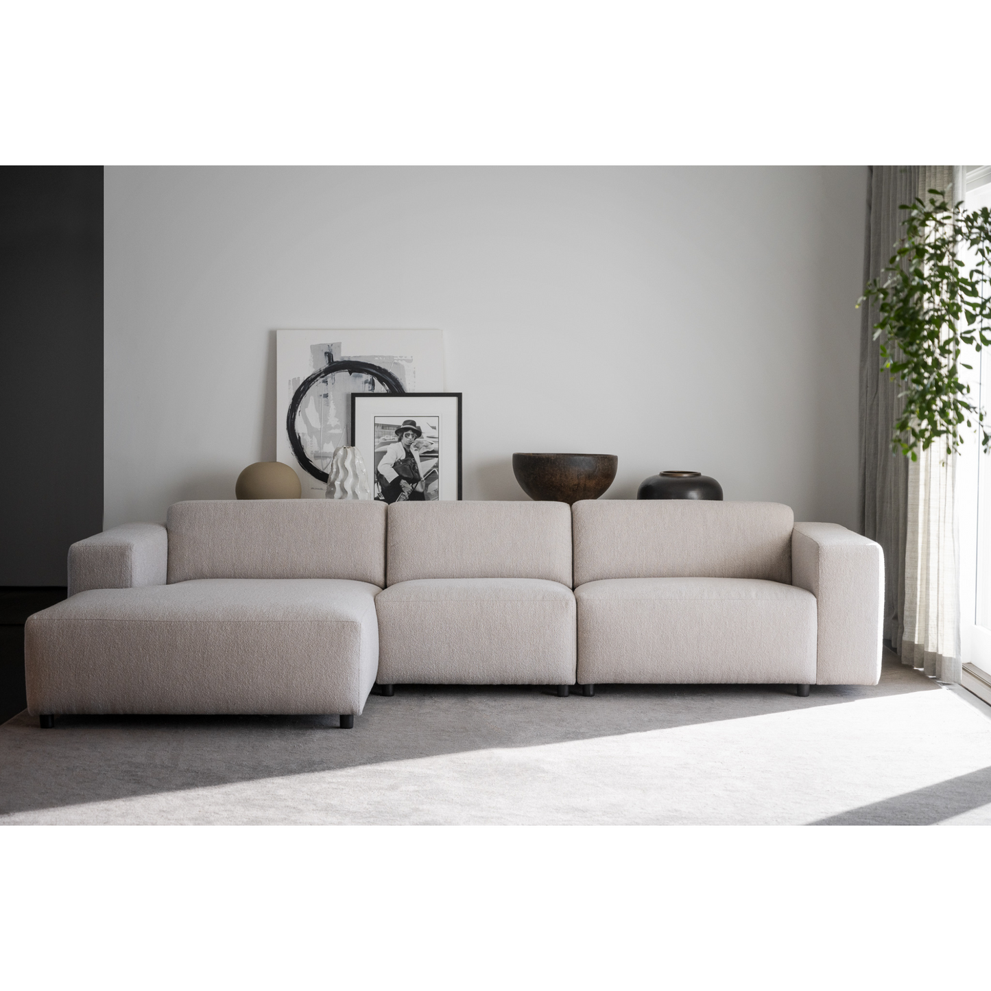 Modulares Sofa Willard, hellbeige, links