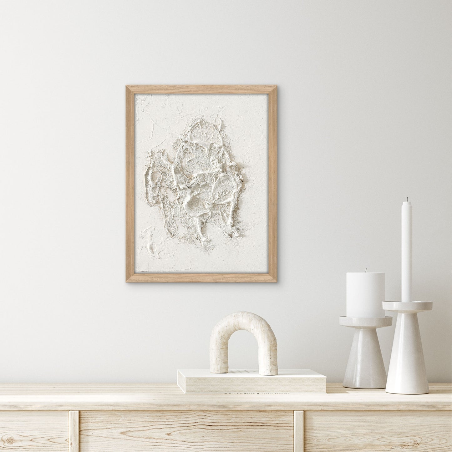 Leinwandbild 'White Beach' mit Holzrahmen