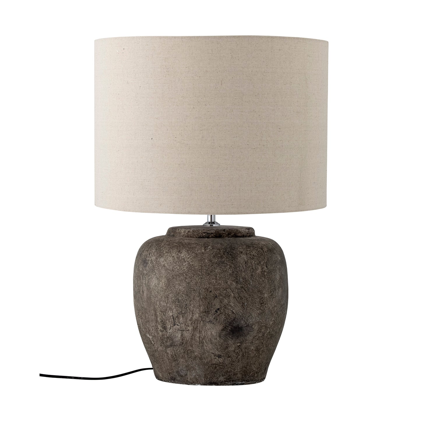 Tischlampe Isabelle, Grau, Steingut