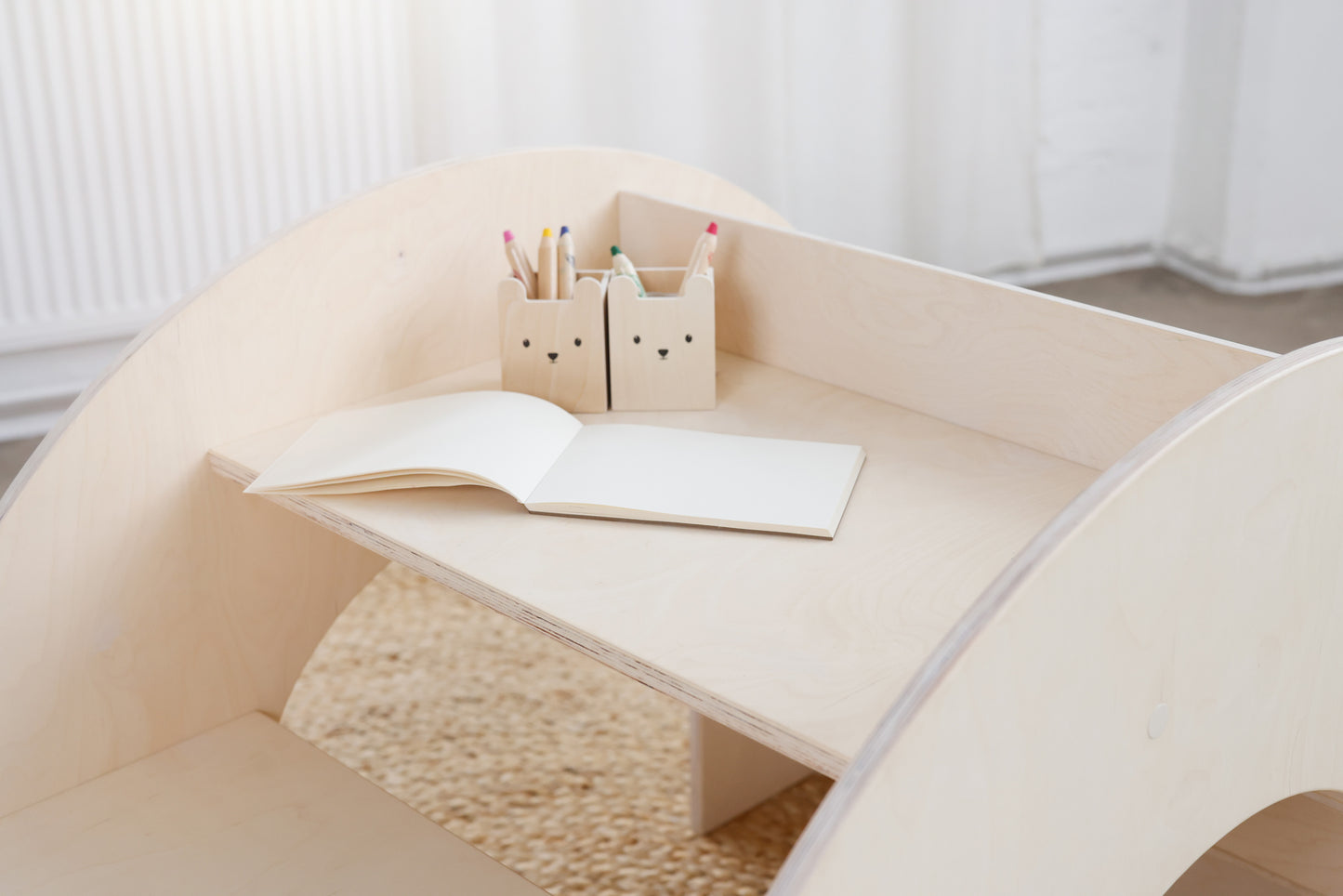 Montessori Kinderbücherregal KUMPU, Weiß