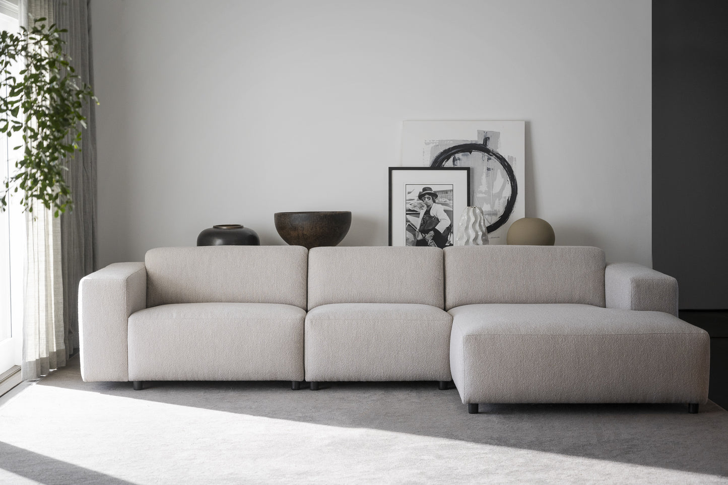 Modulares Sofa Willard, hellbeige, links