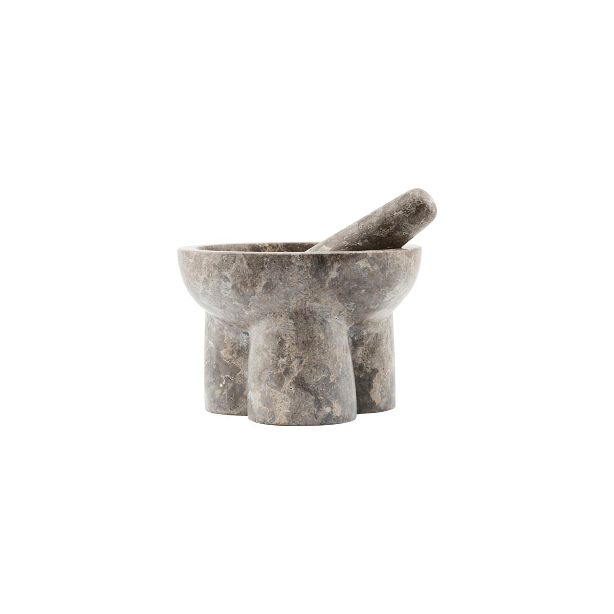 Marmor Mörser mit Stößel, 2-tlg.