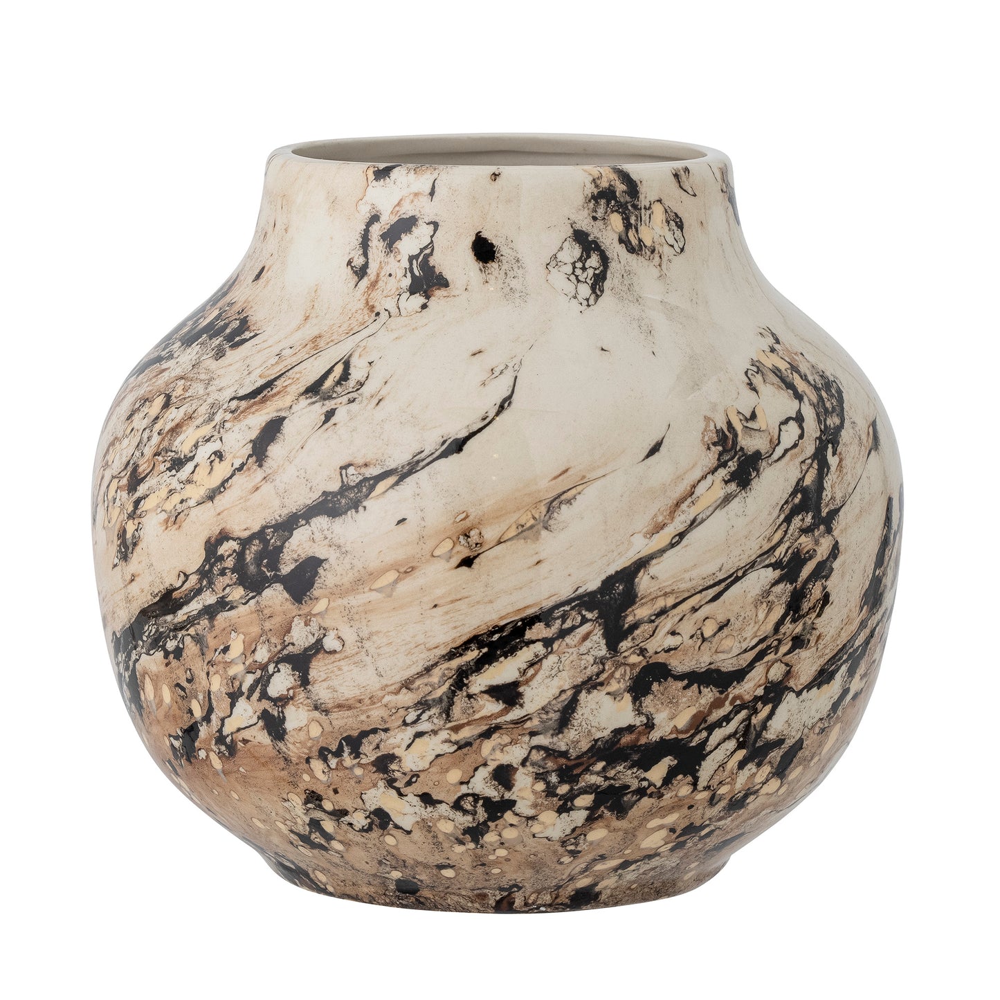 Vase Janka, braun, Marmoreffekt