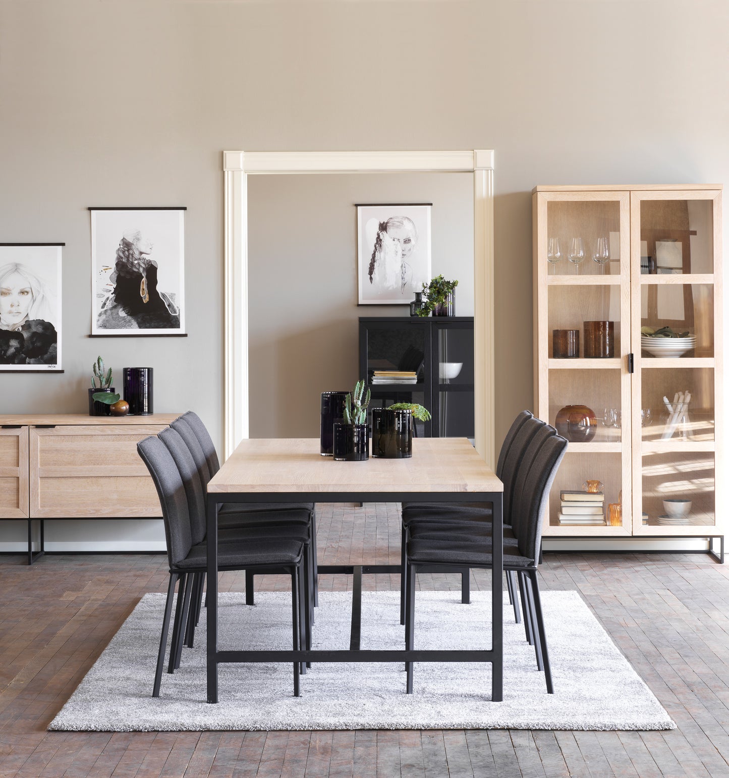 Glasvitrine 'Everett' Whitewash